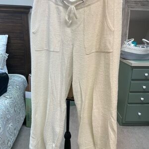 Barefoot Dreams Cozy Chic Cream Lounge Pants